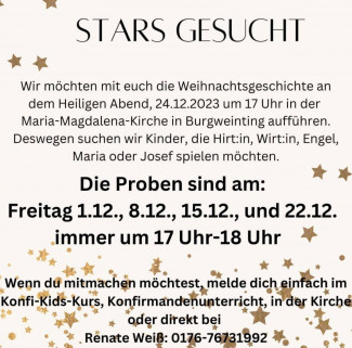 Krippenspiel  Stars gesucht 